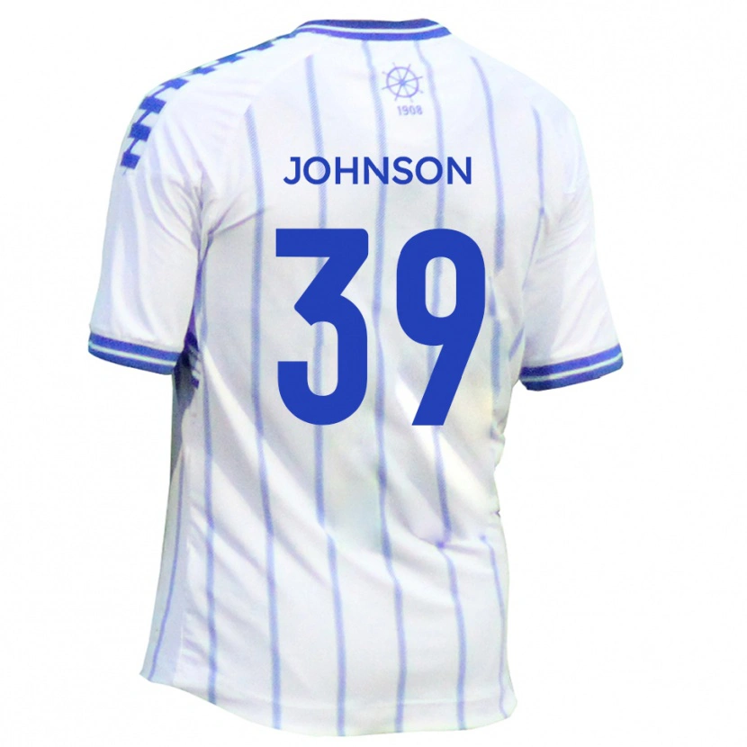 Danxen Pánské Danny Johnson #39 Bílá Modrá Domů Hráčské Dresy 2025/26 Dres