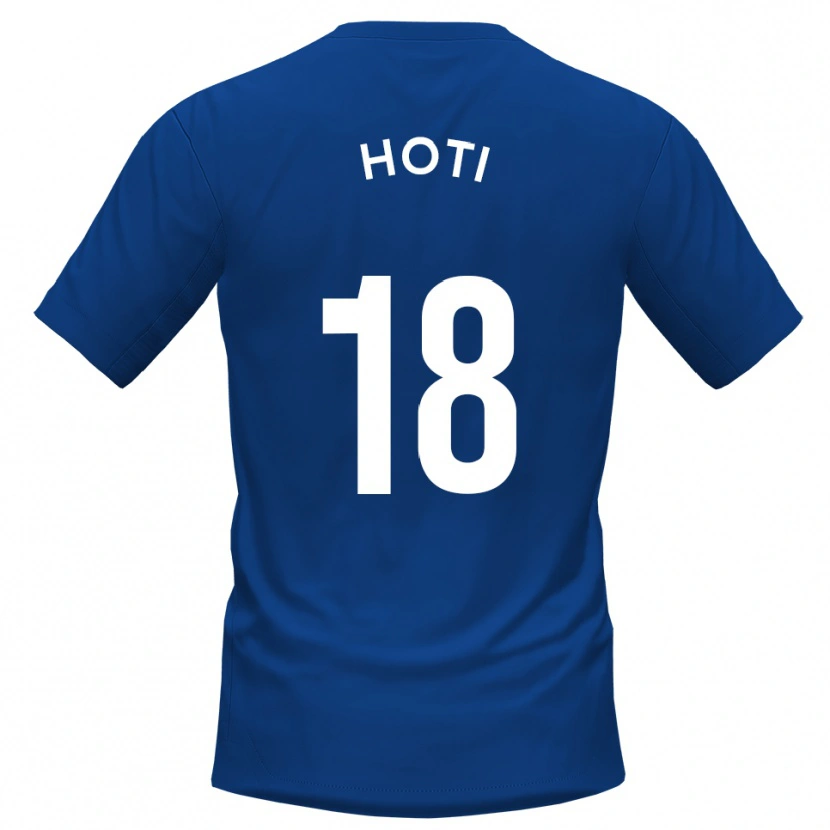 Danxen Pánské Florent Hoti #18 Modrá Bílá Domů Hráčské Dresy 2025/26 Dres