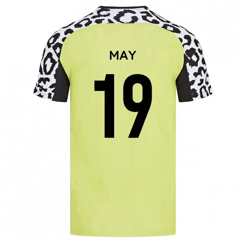 Danxen Pánské Adam May #19 Fluorescenční Žlutá Domů Hráčské Dresy 2025/26 Dres