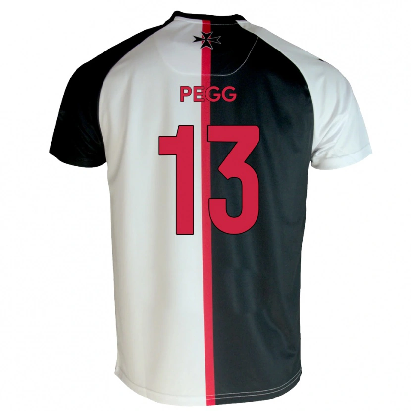 Danxen Pánské Lewis Pegg #13 Bílá Černá Domů Hráčské Dresy 2025/26 Dres