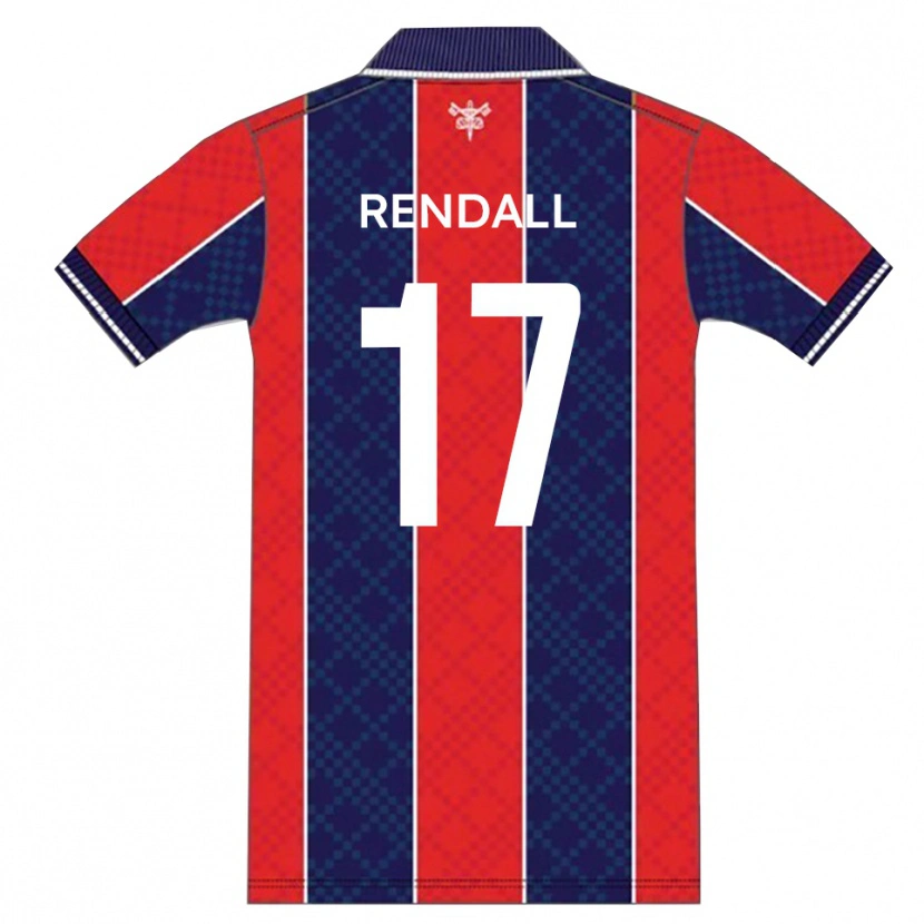 Danxen Pánské Trent Rendall #17 Červená Tmavě Modrá Domů Hráčské Dresy 2025/26 Dres