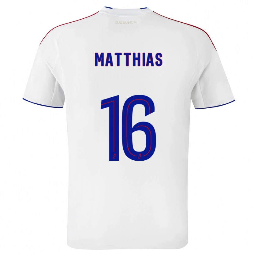 Danxen Pánské Matthias Da Silva #16 Bílá Červená Domů Hráčské Dresy 2025/26 Dres
