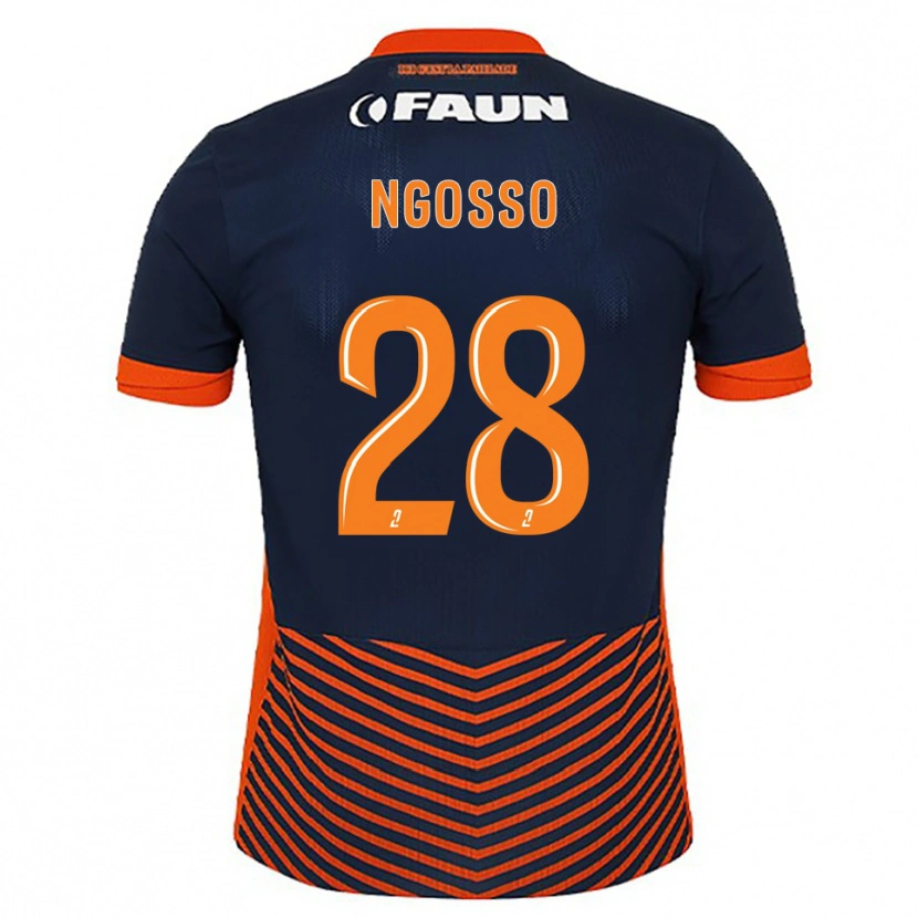 Danxen Pánské Glenn Ngosso #28 Půlnoční Modrá Oranžová Domů Hráčské Dresy 2025/26 Dres