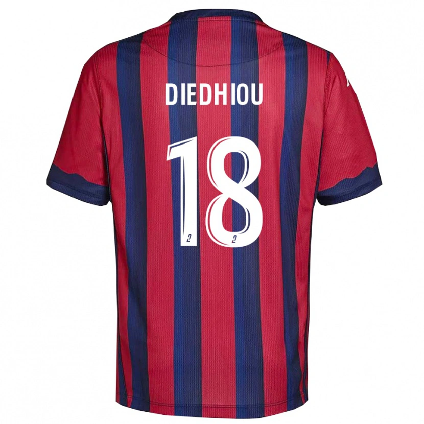 Danxen Pánské Famara Diédhiou #18 Vínová Tmavě Modrá Domů Hráčské Dresy 2025/26 Dres
