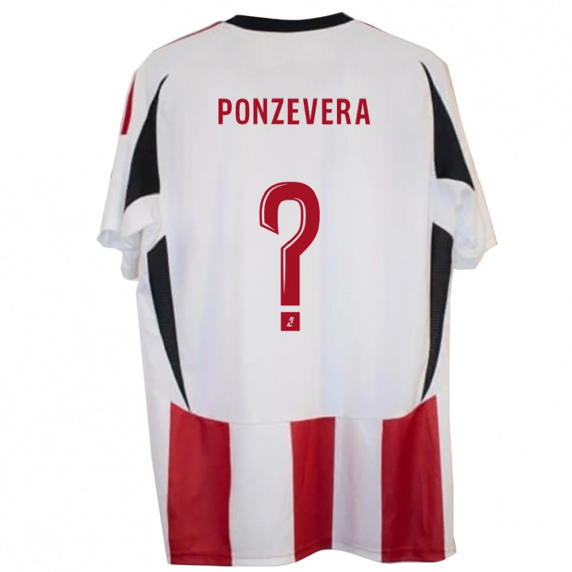 Danxen Pánské Pierre-Pascal Ponzevera #0 Červená Modrá Domů Hráčské Dresy 2025/26 Dres