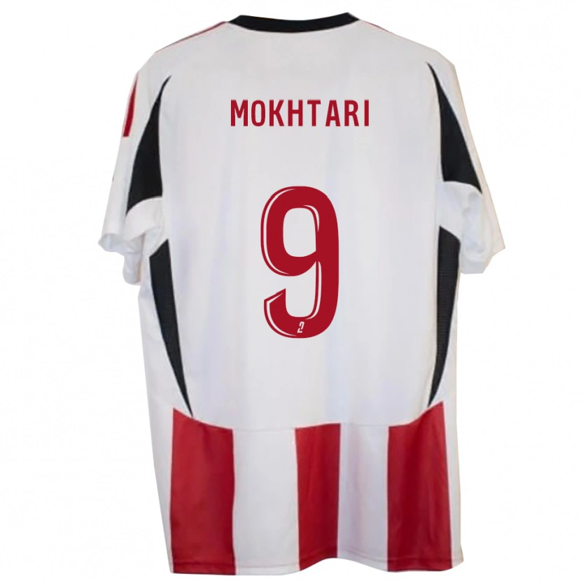 Danxen Pánské Noa Mokhtari #9 Červená Modrá Domů Hráčské Dresy 2025/26 Dres