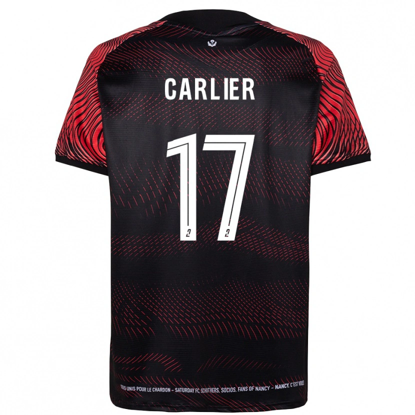 Danxen Pánské Maxence Carlier #17 Bílá Červená Domů Hráčské Dresy 2025/26 Dres