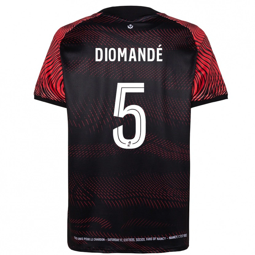 Danxen Pánské Paul Diomandé #5 Bílá Červená Domů Hráčské Dresy 2025/26 Dres
