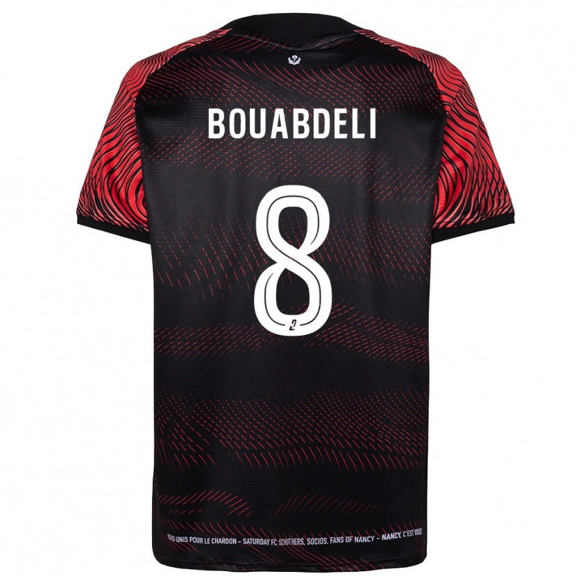 Danxen Pánské Walid Bouabdeli #8 Bílá Červená Domů Hráčské Dresy 2025/26 Dres