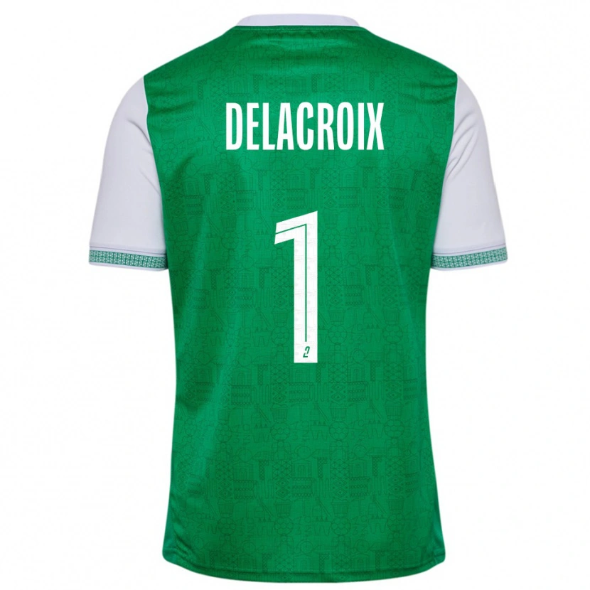 Danxen Pánské Noa Delacroix #1 Zelená Bílá Domů Hráčské Dresy 2025/26 Dres