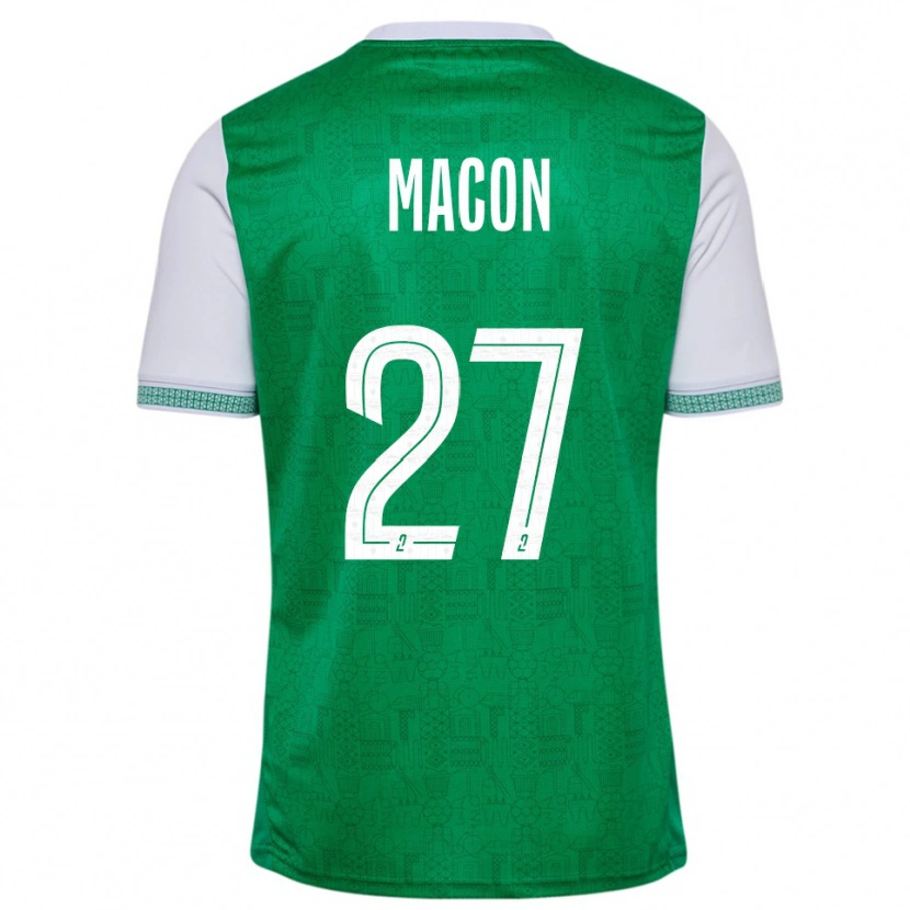 Danxen Pánské Yvann Maçon #27 Zelená Bílá Domů Hráčské Dresy 2025/26 Dres