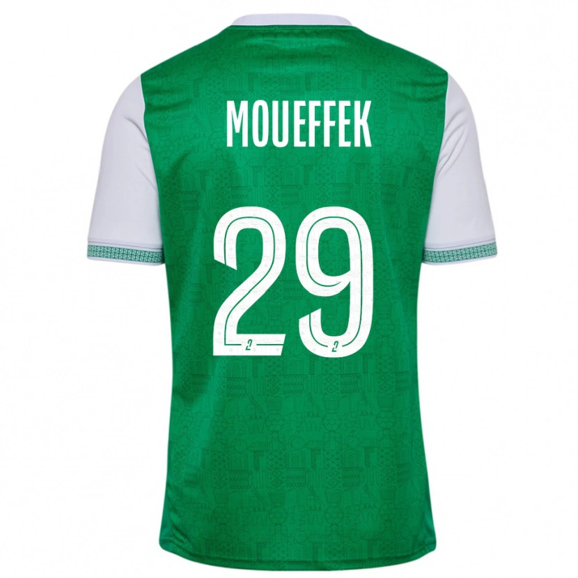 Danxen Pánské Aïmen Moueffek #29 Zelená Bílá Domů Hráčské Dresy 2025/26 Dres