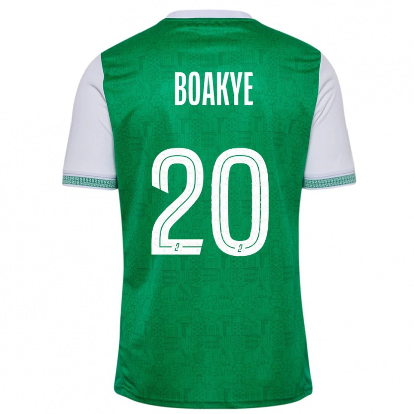 Danxen Pánské Augustine Boakye #20 Zelená Bílá Domů Hráčské Dresy 2025/26 Dres