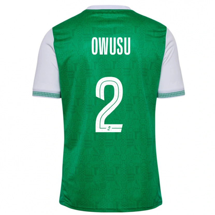 Danxen Pánské Beres Owusu #2 Zelená Bílá Domů Hráčské Dresy 2025/26 Dres