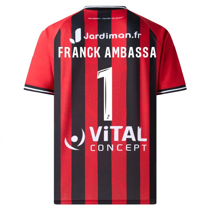 Danxen Pánské Gaspard Franck Ambassa #1 Červená Černá Domů Hráčské Dresy 2025/26 Dres