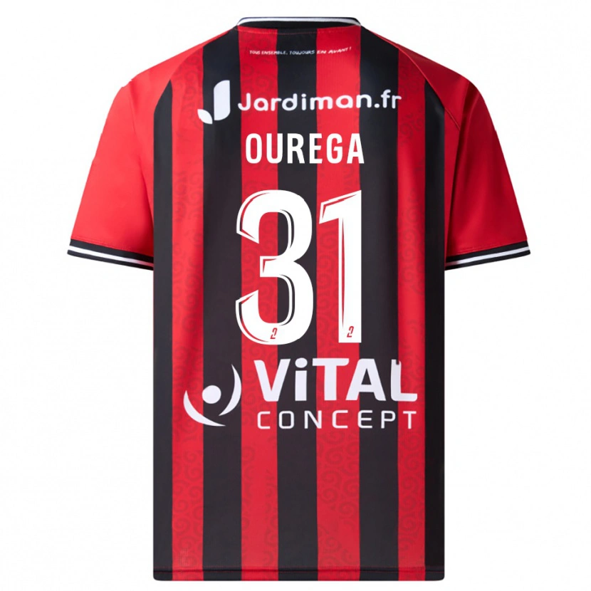 Danxen Pánské Dylan Ourega #31 Červená Černá Domů Hráčské Dresy 2025/26 Dres