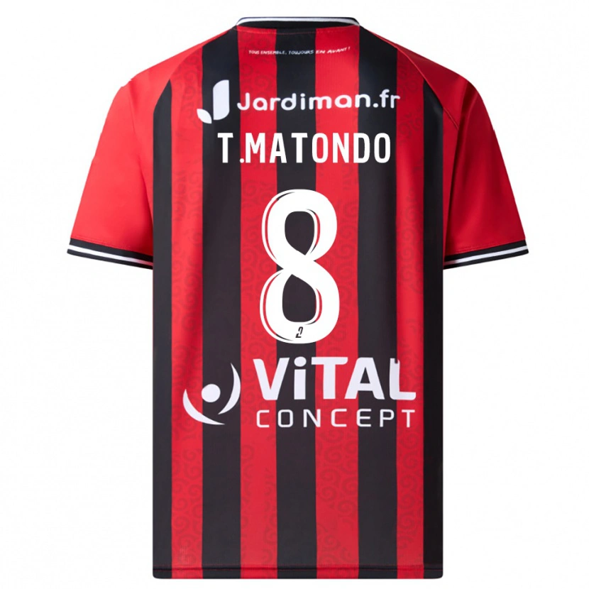 Danxen Pánské Trésor Matondo #8 Červená Černá Domů Hráčské Dresy 2025/26 Dres