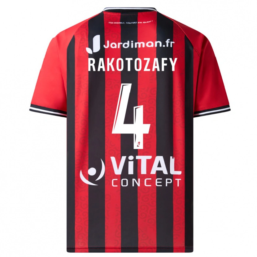 Danxen Pánské Lucas Rakotozafy #4 Červená Černá Domů Hráčské Dresy 2025/26 Dres