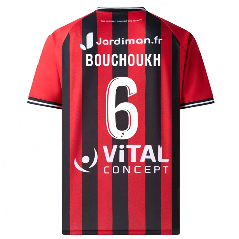 Danxen Pánské Ahmed Bouchoukh #6 Červená Černá Domů Hráčské Dresy 2025/26 Dres