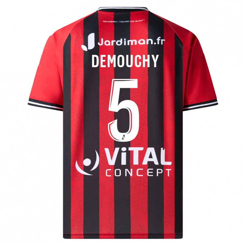 Danxen Pánské Albin Demouchy #5 Červená Černá Domů Hráčské Dresy 2025/26 Dres