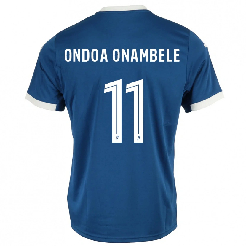 Danxen Pánské Fred Ondoa Onambele #11 Modrá Bílá Domů Hráčské Dresy 2025/26 Dres