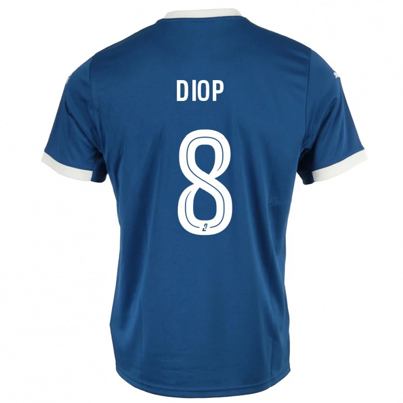 Danxen Pánské Mouhamed Diop #8 Modrá Bílá Domů Hráčské Dresy 2025/26 Dres
