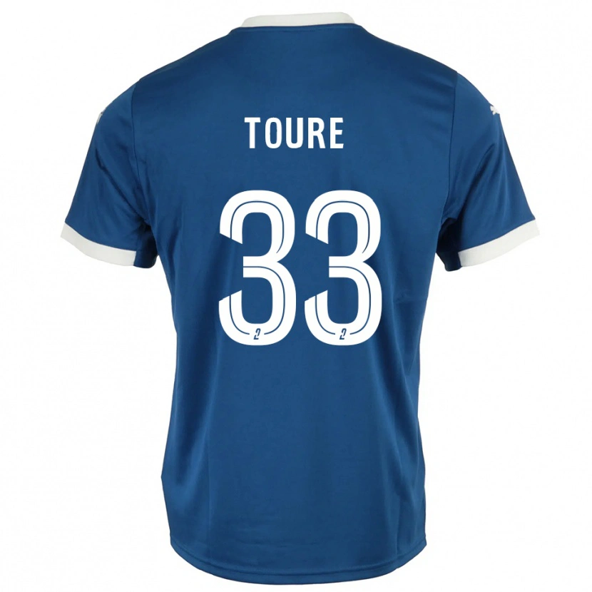 Danxen Pánské Almami Touré #33 Modrá Bílá Domů Hráčské Dresy 2025/26 Dres