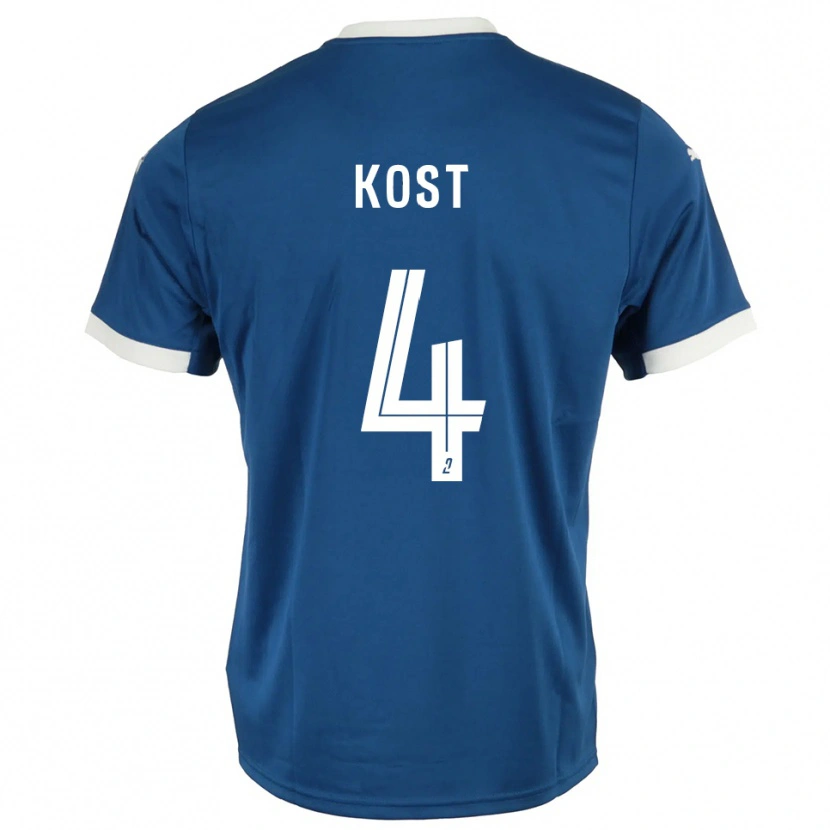 Danxen Pánské Enzo Kost #4 Modrá Bílá Domů Hráčské Dresy 2025/26 Dres