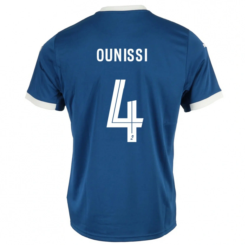 Danxen Pánské Ilian Ounissi #4 Modrá Bílá Domů Hráčské Dresy 2025/26 Dres