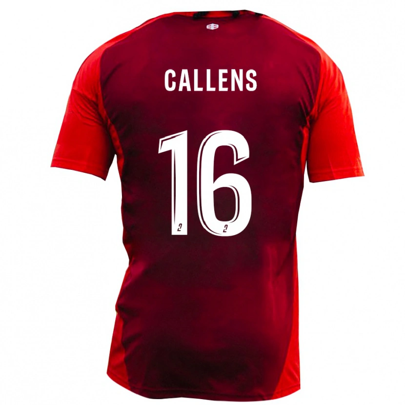 Danxen Pánské Thomas Callens #16 Červená Vínová Domů Hráčské Dresy 2025/26 Dres