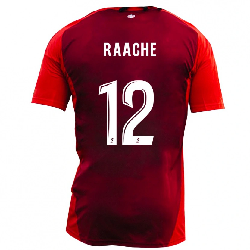 Danxen Pánské Ibrahim Raache #12 Červená Vínová Domů Hráčské Dresy 2025/26 Dres