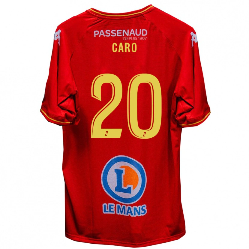 Danxen Pánské Titouan Caro #20 Červená Žlutá Domů Hráčské Dresy 2025/26 Dres
