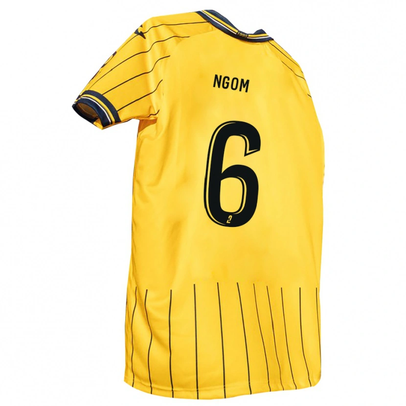 Danxen Pánské Oumar Ngom #6 Žlutá Tmavě Modrá Domů Hráčské Dresy 2025/26 Dres