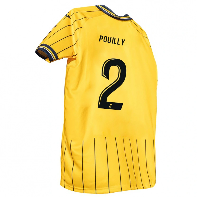 Danxen Pánské Tom Pouilly #2 Žlutá Tmavě Modrá Domů Hráčské Dresy 2025/26 Dres