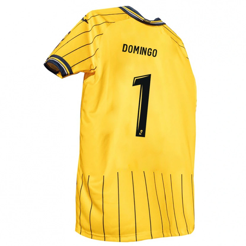 Danxen Pánské Ismaël Domingo #1 Žlutá Tmavě Modrá Domů Hráčské Dresy 2025/26 Dres
