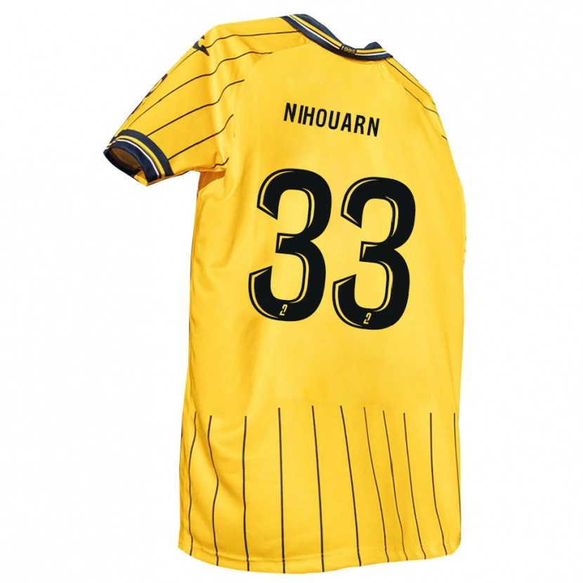 Danxen Pánské Titouan Nihouarn #33 Žlutá Tmavě Modrá Domů Hráčské Dresy 2025/26 Dres