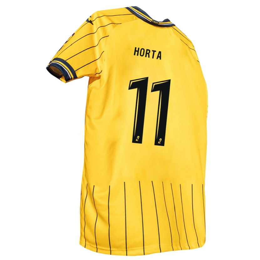Danxen Pánské Erwan Horta #11 Žlutá Tmavě Modrá Domů Hráčské Dresy 2025/26 Dres