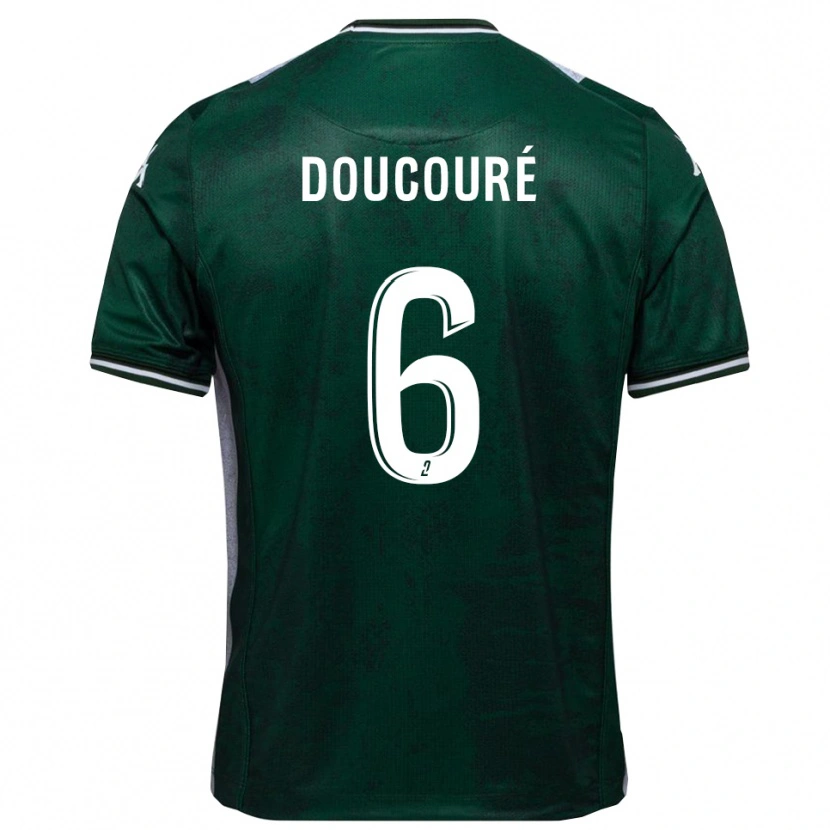Danxen Pánské Rayane Doucouré #6 Zelená Bílá Domů Hráčské Dresy 2025/26 Dres