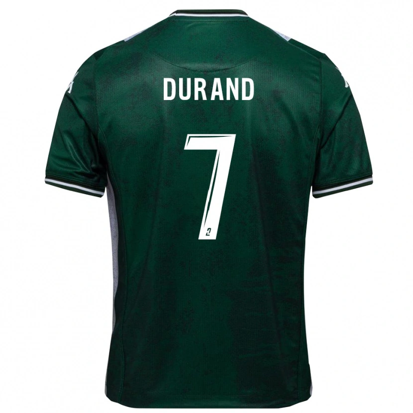 Danxen Pánské Damien Durand #7 Zelená Bílá Domů Hráčské Dresy 2025/26 Dres