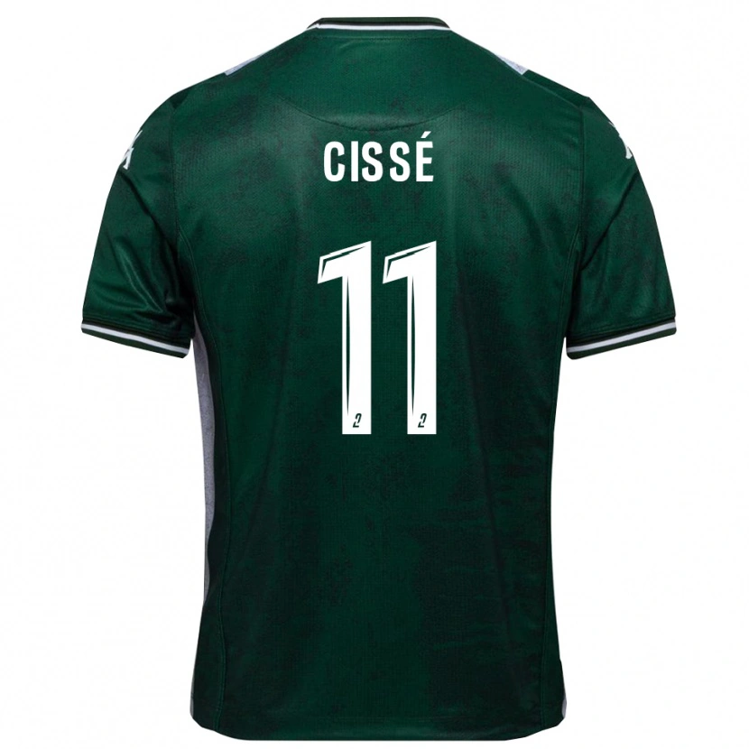 Danxen Pánské Kemo Cissé #11 Zelená Bílá Domů Hráčské Dresy 2025/26 Dres