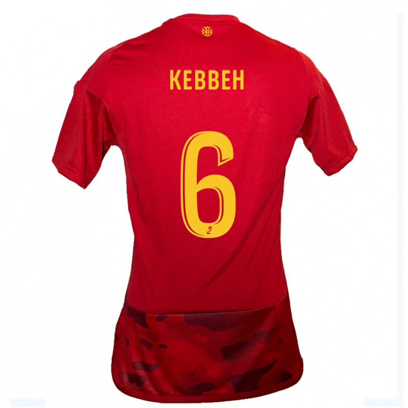 Danxen Pánské Ali Kebbeh #6 Červená Žlutá Domů Hráčské Dresy 2025/26 Dres