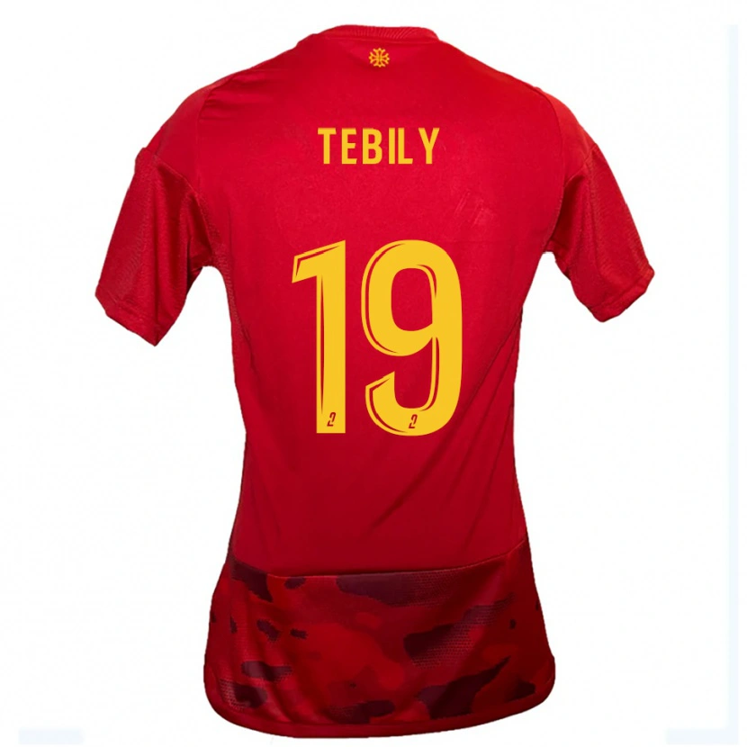 Danxen Pánské Hermann Tebily #19 Červená Žlutá Domů Hráčské Dresy 2025/26 Dres