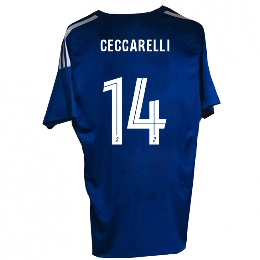 Danxen Pánské Grégory Ceccarelli #14 Modrá Bílá Domů Hráčské Dresy 2025/26 Dres