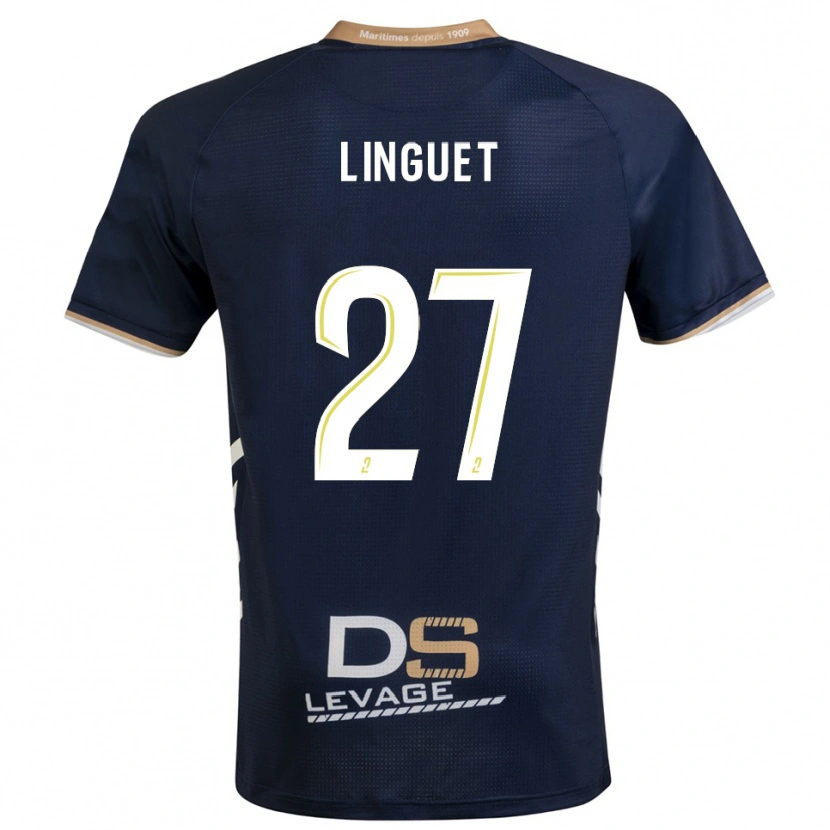 Danxen Pánské Allan Linguet #27 Tmavě Modrá Zlatá Domů Hráčské Dresy 2025/26 Dres