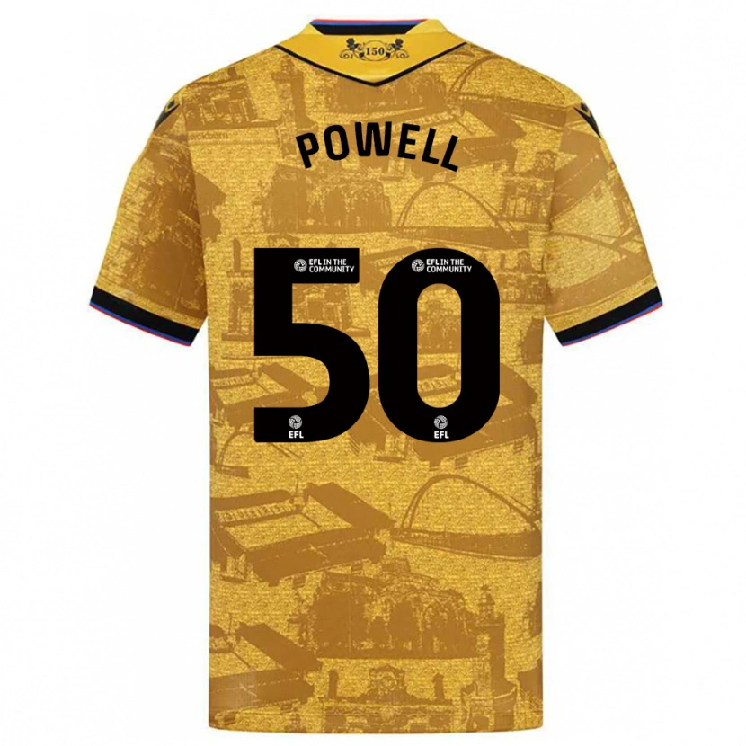 Danxen Pánské Brandon Powell #50 Zlatá Černá Daleko Hráčské Dresy 2025/26 Dres