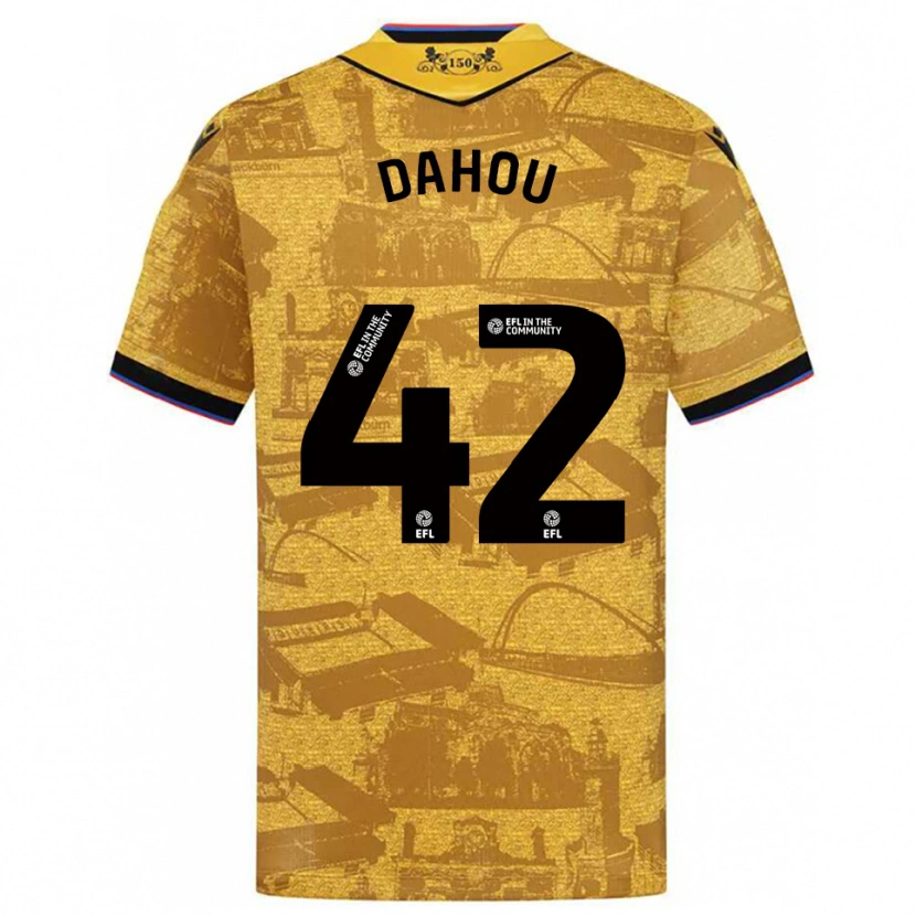 Danxen Pánské Jemima Dahou #42 Zlatá Černá Daleko Hráčské Dresy 2025/26 Dres