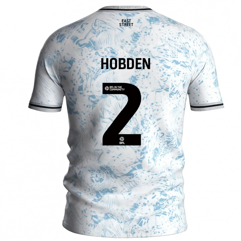 Danxen Pánské Ollie Hobden #2 Bílá Světle Modrá Daleko Hráčské Dresy 2025/26 Dres