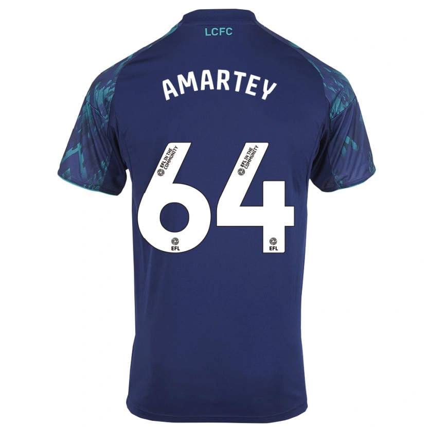 Danxen Pánské Bobby Amartey #64 Tmavě Modrá Zelená Bílá Daleko Hráčské Dresy 2025/26 Dres