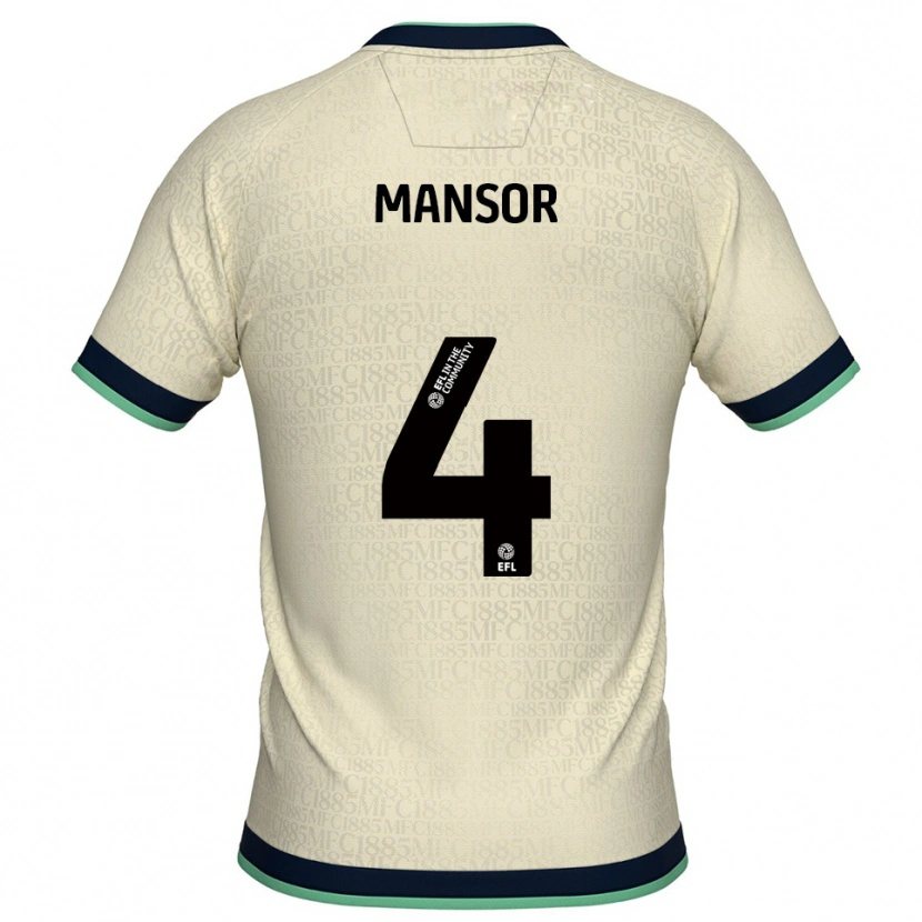 Danxen Pánské Elias Mansor #4 Šampaňská Tmavě Modrá Daleko Hráčské Dresy 2025/26 Dres