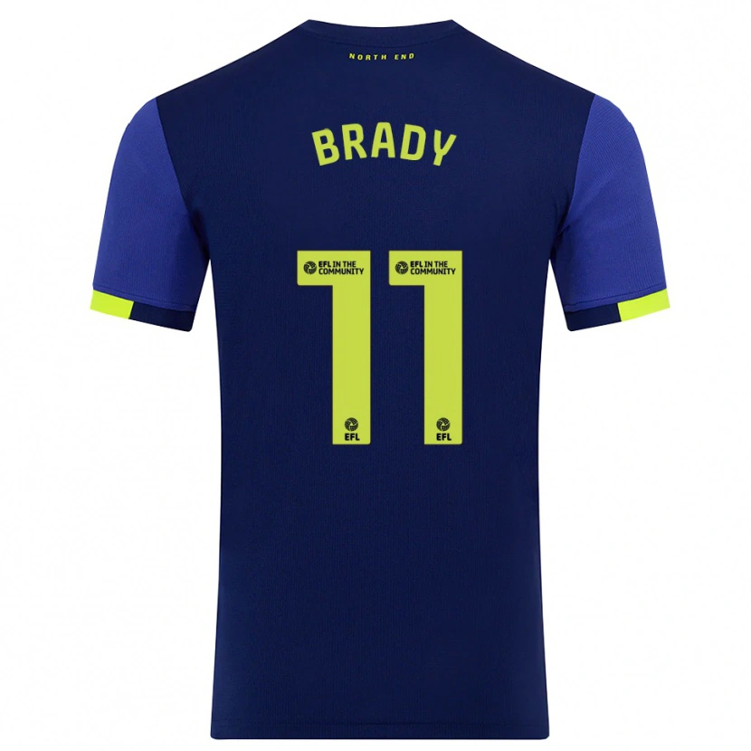 Danxen Pánské Robbie Brady #11 Tmavě Modrá Žlutá Daleko Hráčské Dresy 2025/26 Dres